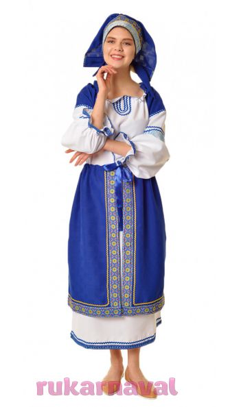 Синий русский костюм Машеньки